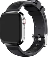 Akcesoria do smartwatchy - PASEK DO ZEGARKA APPLE WATCH 4/5/6/7/8/9/10/SE 44/45/46/49 CZARNY SILIKON - miniaturka - grafika 1