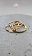 Pierścionki - Zestaw 4 obrączek SLIM srebro złocone - miniaturka - grafika 1