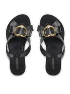 Buty dla dziewczynek - Melissa Japonki Mini Melissa Harmonic Hot Inf 33945 Czarny - miniaturka - grafika 1