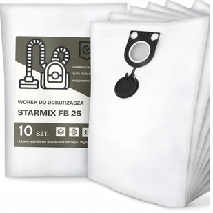 10x Worek do Odkurzacza Starmix Fb 25 Syntetyczny Tekstylny Worki Duży G9 - Worki do odkurzaczy - miniaturka - grafika 1