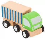 Small Foot 11044 Drewniana ciężarówka zielona - Samochody i pojazdy dla dzieci - miniaturka - grafika 1