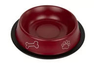 Miski dla psów - Miska Metalowa Na Gumie Czerwona 0,47L - miniaturka - grafika 1