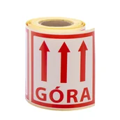 Etykiety do drukarek - MD Labels Naklejki Etykiety Ostrzegawcze Ostrożnie Góra 100szt 5907483450306 - miniaturka - grafika 1