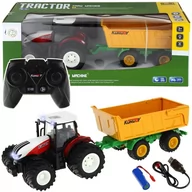 Zabawki zdalnie sterowane - Urwiskowo, traktor zdalnie sterowany z przyczepą rc pilot - miniaturka - grafika 1