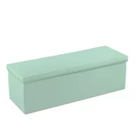 Pufy i podnóżki - Dekoria.pl Dekoria.pl Skrzynia tapicerowana zieleń eukaliptusa 90 × 40 × 40 cm Loneta 525-133-61 - miniaturka - grafika 1