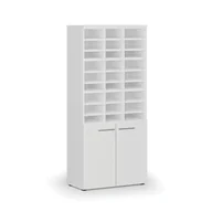 Regały biurowe - Regał sortujący PRIMO WHITE, 1781 x 800 x 420 mm, 27 przegród, biały - miniaturka - grafika 1