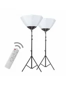 Lampy studyjne - Zestaw 2 lamp Chrome  Lanterns 60cm 300W - miniaturka - grafika 1