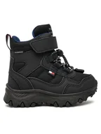 Buty dla chłopców - Tommy Hilfiger Śniegowce Fur Boot T1X5-33710-1492 M Czarny - miniaturka - grafika 1