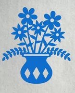 Dekoratorstwo - Wazon z kwiatami z kartonu - miniaturka - grafika 1