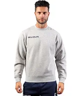 Bluzy męskie - GIVOVA Bluza Okrągły Dekolt łódka, Czerwony, XL Męska Bluza - miniaturka - grafika 1