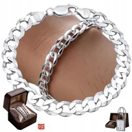 Bransoletki - Bransoletka Srebrna Pancerka Pełna Diamentowana 4,5 mm Na Prezent Elegancka - miniaturka - grafika 1