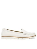 Mokasyny damskie - Clara Barson Mokasyny WYL3648-1 Biały - miniaturka - grafika 1