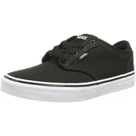 Koszulki i topy damskie - Vans Chłopcy Atwood Low-Top, czarny - Czarny Canvas Blk Wht 187-28 EU - miniaturka - grafika 1