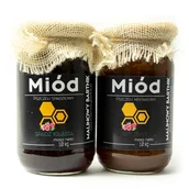 Miód - Zestaw Miodów 2 kg - Spadź Iglasta i Gryka - miniaturka - grafika 1