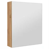 Szafki łazienkowe - Szafka Łazienkowa Z Lustrem Lustrzana Wisząca Do Łazienki Dąb Wotan 50 cm - miniaturka - grafika 1
