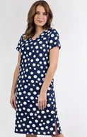 Piżamy damskie - Granatowa koszula nocna w groszki 157, Kolor granatowy-wzór, Rozmiar M, Regina - Primodo.com - miniaturka - grafika 1
