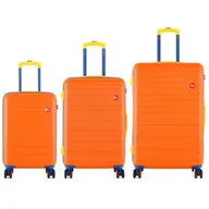 Walizki - Zestaw walizek SEMI LINE T5843-0 Pomarańczowy - miniaturka - grafika 1