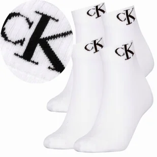 Calvin Klein Skarpetki Stopki 2 Pary 39-42 Biały Ck - Skarpetki damskie - miniaturka - grafika 1