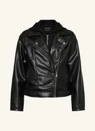 Kurtki damskie - Guess Kurtka Z Imitacji Skóry schwarz - miniaturka - grafika 1