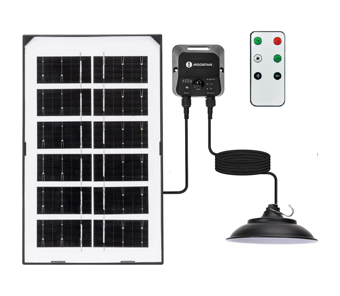 Aigostar - Solarna lampa sufitowa LED/35W/12V 3000 mAh 6500K śr. 15 cm