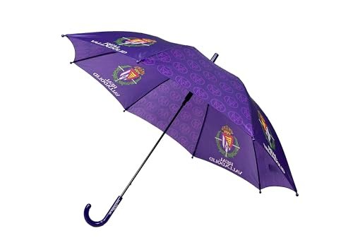 CyP Brands Real Valladolid parasol przeciwsłoneczny, średnica 54 cm, parasol dla dzieci, automatyczny, kolorowy, oficjalny produkt, Fioletowy