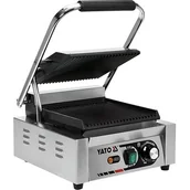 Piece, kotły  i płyty grzejne gastronomiczne - YATO YG-04555 GRILL KONTAKTOWY RYFLOWANY 32 CM 1,8 KW YG-04555 - miniaturka - grafika 1