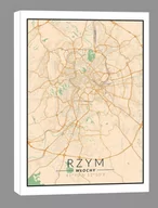 Obrazy i zdjęcia na płótnie - Rzym mapa kolorowa - obraz na płótnie Wymiar do wyboru: 50x70 cm - miniaturka - grafika 1