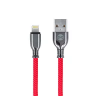 Kable USB - Forever Kabel iPhone 8-PIN Tornado czerwony 1m 3A - miniaturka - grafika 1