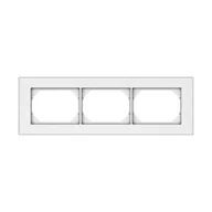 Klawisze i ramki - DPM Solid Ramka Vilma potrójna biała - miniaturka - grafika 1