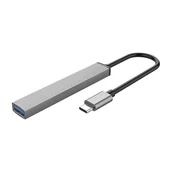 Złącza, przejściówki, adaptery - Hub AH-13 stacja dokująca rozdzielacz USB-C na 4x USB-A - szary ORICO - miniaturka - grafika 1