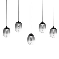 Lampy sufitowe - Wisząca lampa nad stół PAMELA AZ6269 Azzardo LED 25W 3000K przydymiona czarna - miniaturka - grafika 1