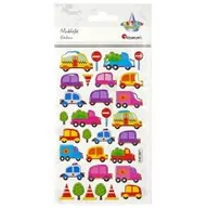 Zabawki kreatywne - Naklejki wypukłe pojazdy znaki drogowe 31szt Nowa - miniaturka - grafika 1