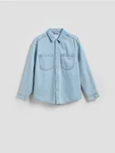 Koszule męskie - Reserved - Jeansowa koszula comfort fit - niebieski - miniaturka - grafika 1