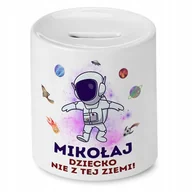 Skarbonki - Skarbonka 330 ml Dla Mikołaja Syna Dziecka Prezent z Nadrukiem ze Zdjęciem - miniaturka - grafika 1