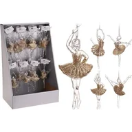 Ozdoby bożonarodzeniowe - Zawieszka baletnica złota 14 x 7 x 5 cm mix - miniaturka - grafika 1