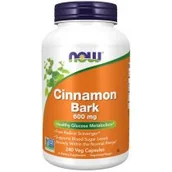 Przeziębienie i grypa - Now Foods Cinnamon Bark - Cynamon 600 mg Suplement diety 240 kaps. - miniaturka - grafika 1