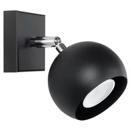 Lampy ścienne - Sollux Lighting Lampa kinkiet Oculare, czarna, 40 W - miniaturka - grafika 1