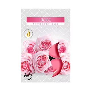 Świece - Podgrzewacz zapachowy Rose róża 6 szt. - grafika 1