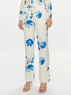 Calvin Klein Spodnie materiałowe K20K206662 Biały Regular Fit - Spodnie damskie - miniaturka - grafika 1