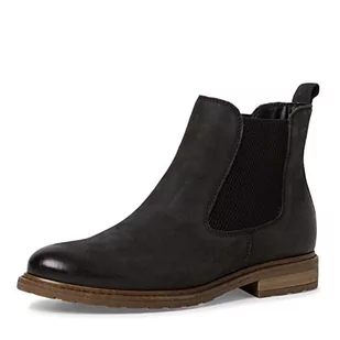 Tamaris Damskie kozaki 1-1-25056-41 Chelsea, Black Struct, 42 EU - Kozaki damskie - miniaturka - grafika 1