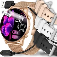 Smartwatch - Abrams smartwatch Abrams 44mm złoty - miniaturka - grafika 1