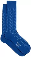Skarpetki męskie - Hackett London Skarpety męskie z nadrukiem H, Niebieski (królewski niebieski), Large - miniaturka - grafika 1