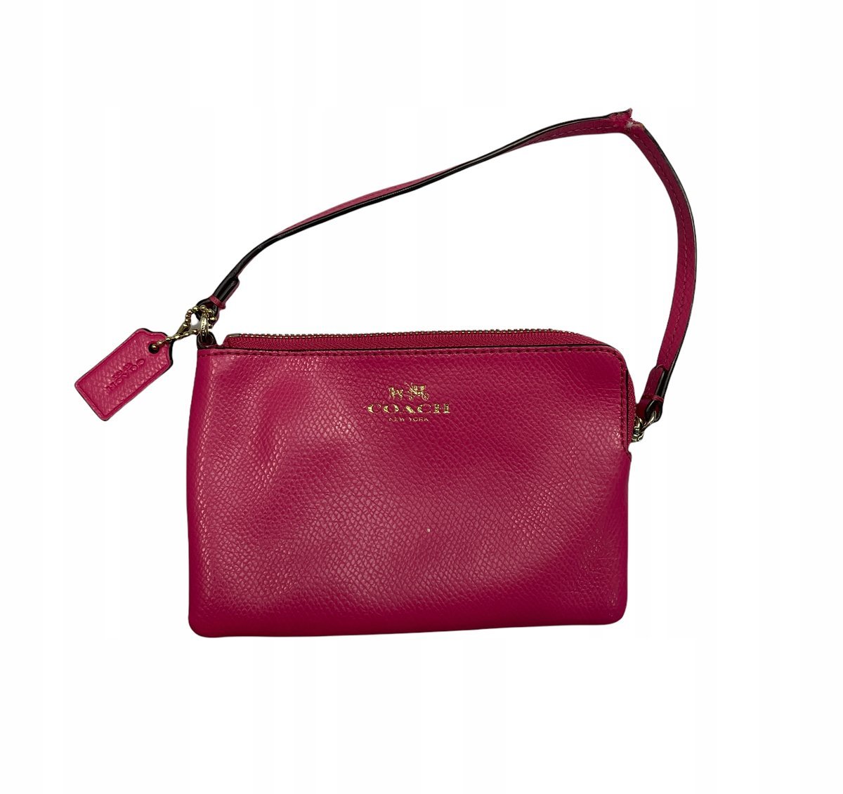 Mała różowa elegancka torebka damska COACH