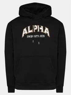 Alpha Industries Bluza College 146331 Czarny Regular Fit - Bluzy męskie - miniaturka - grafika 1