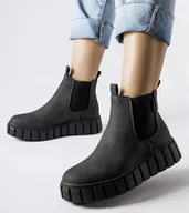 Botki damskie - Czarne wsuwane botki Big Star MM274324-37 - miniaturka - grafika 1