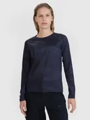 Koszulki rowerowe - 4F Koszulka rowerowa z długim rękawem damska - czarna L - miniaturka - grafika 1