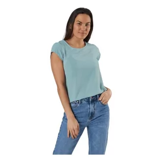 Koszulki i topy damskie - ONLY Onlvic S/S Solid Top Noos Ptm Top Kobiety , Blue Surf , 36 - grafika 1