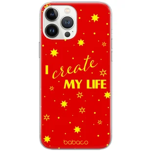 Etui do Apple IPHONE 5/5S/SE Positive vibes 006 Babaco Nadruk pełny Czerwony - Etui i futerały do telefonów - miniaturka - grafika 1