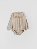Skarpetki dla dzieci - Reserved - Bawełniane body - beżowy - miniaturka - grafika 1