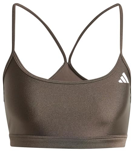 adidas Damski biustonosz treningowy Aeroreact Light Support Błyszczący biustonosz, XS C-D